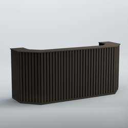 Ресепшен со скошенными углами серии ПРИЛИВ №6, Черный