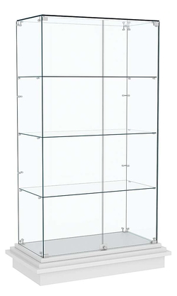 Витрина с хромированным замком ЗИККУРАТ №5, Серый