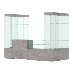 Павильон ИСТРА пристенный №7а (3, 64 кв.м), Бетон Чикаго светло-серый F186 ST9