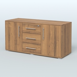 Тумба стационарная для оргтехники, цвет темный дуб, Орех