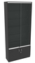 Витрина СЭСП-Z №1-300 (З/C - ДВП) со стеклянными полками и шторками Черный
