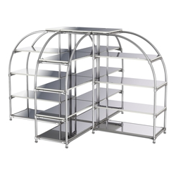 Комбинация стендов TD-06 №3-5 (с полками Зеркало 4мм), Белый