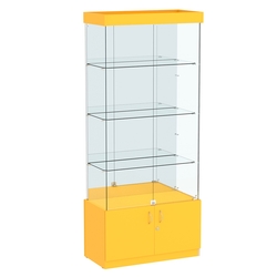 Витрина Истра №3 прямоугольная (задняя стенка - зеркало), Солнечный Свет 0134 BS