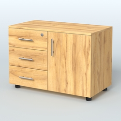 Тумба для оргтехники Види Вуд, цвет мокко + вяз, Дуб Золотистый