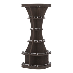 Островной высокий стеллаж ГАРАНТ №1-О с ограничителями, Дуб Венге