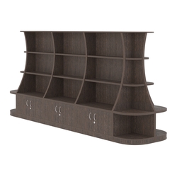 Островной низкий стеллаж ГАРАНТ №4, Дуб Венге