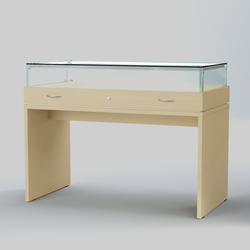 Витрина для музеев "Коллекция" №3-П с подсветкой, Крем Вайс