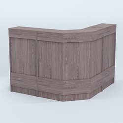 Ресепшен Г-образный серии ПРАЙМ №4Б, Ясень Анкор темный