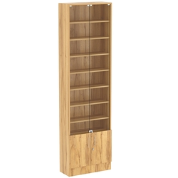 Торговая витрина Level №4-7п с 7-ю полками из ДСП 250х600мм, Дуб Золотистый