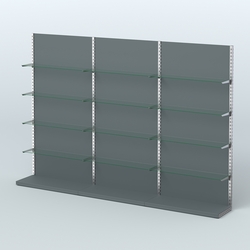 Система ЭЛЕГАНТ №8 пристенная с ДСП (3600 мм), Темно-Серый