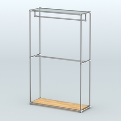 Торговая система ХРОМ без ДСП 1200 мм с поручнями №1, Дуб Золотистый