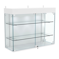 Витрина настенная НЕО №3А-1 с двумя полками, Серый