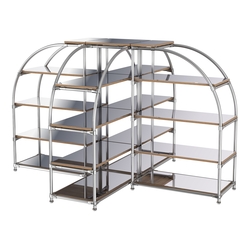 Комбинация стендов TD-06 №3-5 (с полками Зеркало 4мм), Дуб Канзас коричневый