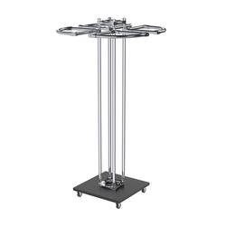 Торговое хромированное одноярусное вешало СЕКТОР №1, Черный