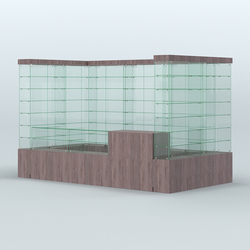 Павильон ИСТРА (глубина витрин-300мм) №3а (5, 94 кв.м), Ясень Анкор темный
