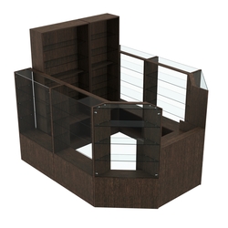 Торговый пристенный островок ГРАЦИЯ №8 (открытый) (5.24 кв.м), Дуб Венге