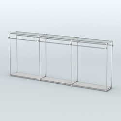 Островная торговая система ХРОМ 3600 мм с поручнями №1, Серый