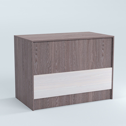 Стол-ресепшен серии ПРАЙМ №1Б, Ясень Анкор темный + Ясень Анкор светлый