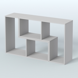 Торговый стеллаж Лофт №1 малый двухмодульный, Серый