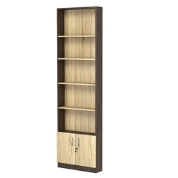 Стеллаж из ДСП с 4-мя полками 150x600 мм серии LEVEL-4 №2 (З/C - ДВП), Дуб Венге + Дуб Сонома