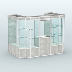 Павильон из профиля пристенный №6а (4,05 кв. м), Метрополитан Грей