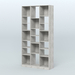 Стеллаж из ДСП серии ЛОФТ №10-2 с полками ДСП, Метрополитан Грей