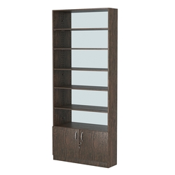 Стеллаж из ДСП с 5-ю полками 250x900 мм серии LEVEL-5 №11-2 (З/C - ЗЕРКАЛО), Дуб Венге