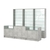 Комплект стеллажей со стеклянными полками U-6 №12-1 и прилавков ЭК-02 Метрополитан Грей