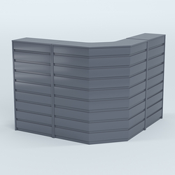 Ресепшен Г-образный серии ПРАЙМ №4А, Темно-Серый