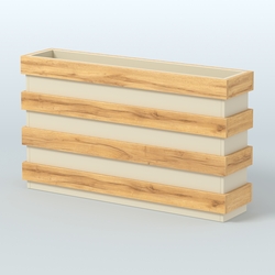 Тумба для цветов №1, Дуб Золотистый и Крем Вайс