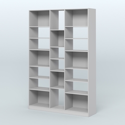 Стеллаж из ДСП серии ЛОФТ №14-2 с полками ДСП, Серый