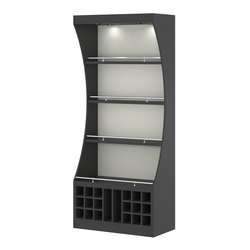 Стеллаж Гарант №1-5-900-О с ограничителями, Черный и Белый