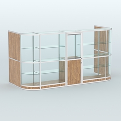 Павильон из профиля пристенный №12г (5,50 кв.м), Дуб Канзас коричневый