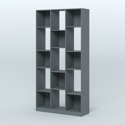 Стеллаж из ДСП серии ЛОФТ №10-1, Темно-Серый