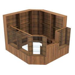 Торговый угловой островок ГРАЦИЯ №4 (открытый) (6.63 кв.м), Орех