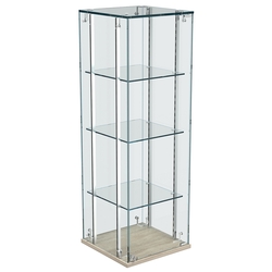 Витрина Истра настольная №23-РЕГ с регулировочными стеклянными полками, Дуб Сонома