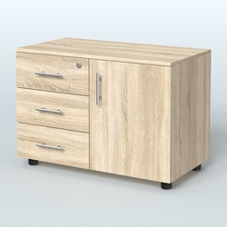 Тумба для оргтехники Види Вуд, цвет мокко + вяз, Дуб Сонома