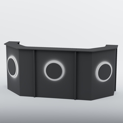 Ресепшен со скошенными углами КРУГ №5, Антрацит