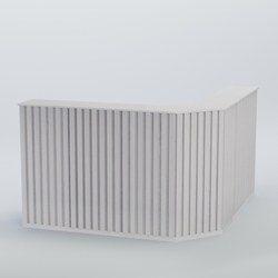 Ресепшен угловой большой серии ПРИЛИВ №5, Ясень Анкор светлый