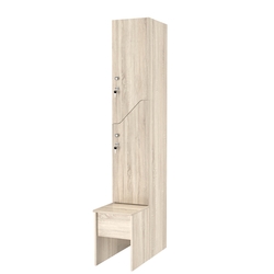 Шкаф для раздевалок со скамейкой КОМБО-Элегия №1-1Б, Дуб Сонома