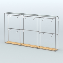 Торговая система ХРОМ без ДСП 3600 мм с поручнями №9, Дуб Золотистый