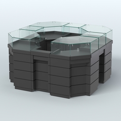 Торговый островок GOLD №2 восьмиугольный (4,04 кв.м), Черный