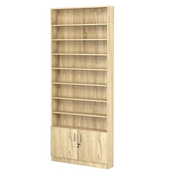 Стеллаж из ДСП с 7-ю полками 150x900 мм серии LEVEL-7 №9 (З/C - ДВП), Дуб Сонома