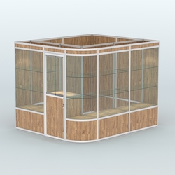 Павильон из профиля угловой №5а (5,5 кв.м), Дуб Канзас коричневый