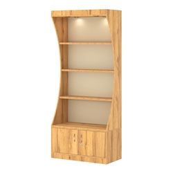 Стеллаж Гарант №1-2-900, Дуб Золотистый и Крем Вайс