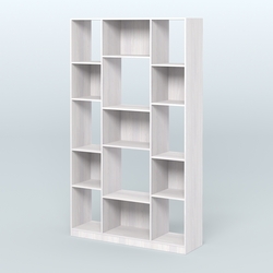 Стеллаж из ДСП серии ЛОФТ №12-1, Ясень Анкор светлый