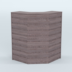 Ресепшен серии ПРАЙМ №3А угловой, Ясень Анкор темный