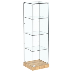 Стеклянная витрина Хит продаж №1 (закрытая, задняя стенка - стекло), Дуб Золотистый