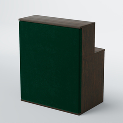 Ресепшен БАРОН №1 (ровная поверхность), Дуб Венге  + Велюр Tiffany 10 Dk. Green