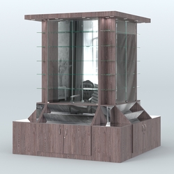 Павильон вокруг колонны серии Эталон №6, Ясень Анкор темный